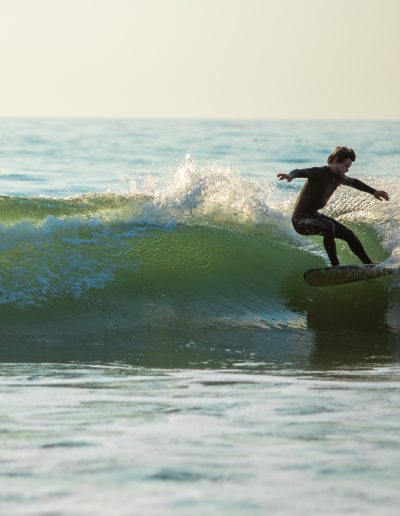 Surfer on Southern California beach