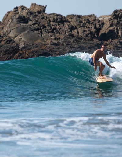 Surfer on Southern California beach