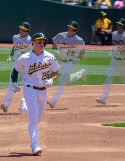Matt Chapman home run trot Oakland Coliseum 2019