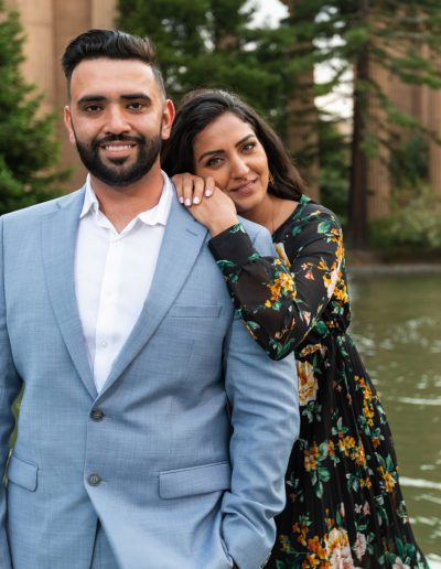 Natural light engagement photo