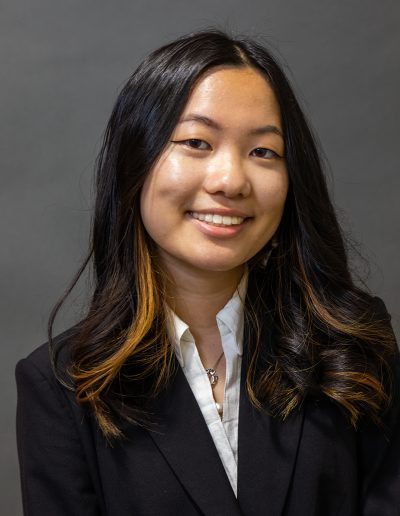 College student head shot with off camera flash