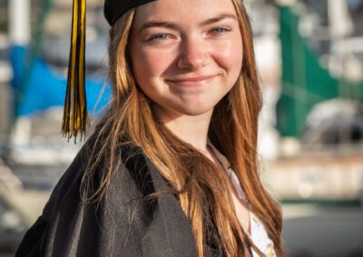 Graduation portraits at Jack London Square in Oakland