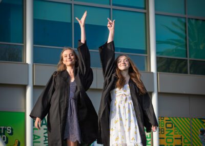 Graduation portraits at Jack London Square in Oakland