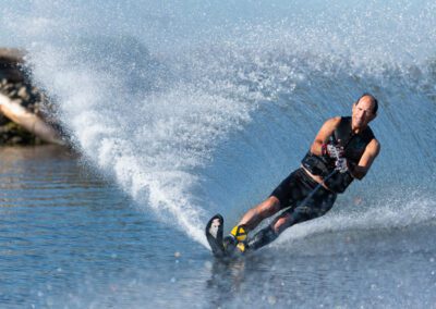 Waterskiing on the Delta near Discovery Bay California