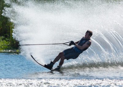 Waterskiing on the Delta near Discovery Bay California