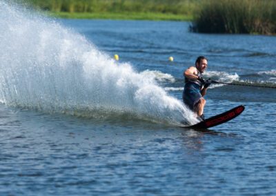Waterskiing on the Delta near Discovery Bay California