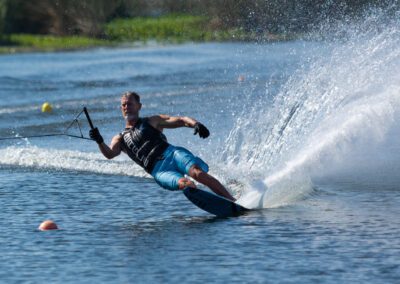 Waterskiing on the Delta near Discovery Bay California