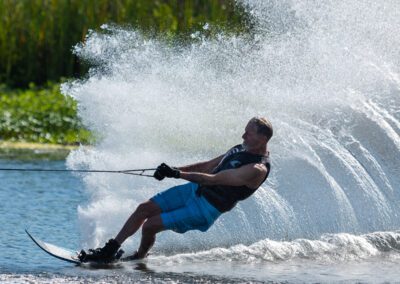 Waterskiing on the Delta near Discovery Bay California