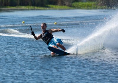 Waterskiing on the Delta near Discovery Bay California