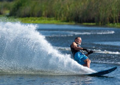 Waterskiing on the Delta near Discovery Bay California