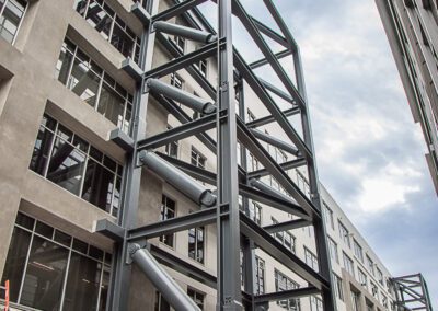 Steel structure retrofit at China Basin Building San Francisco