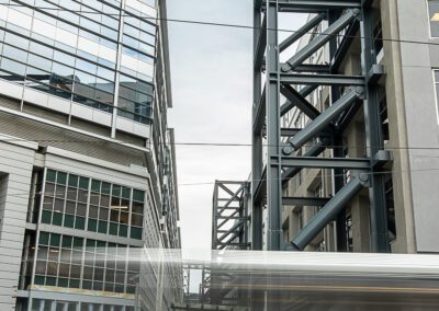 Steel structure retrofit at China Basin Building San Francisco