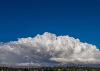 Clouds over the east bay hills in Oakland