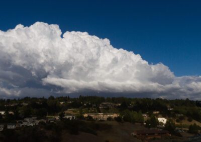 Clouds over the East Bay hills