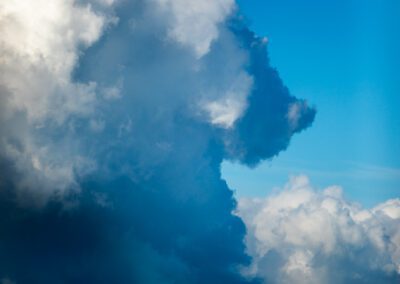 Clouds loom over the San Francisco skyline