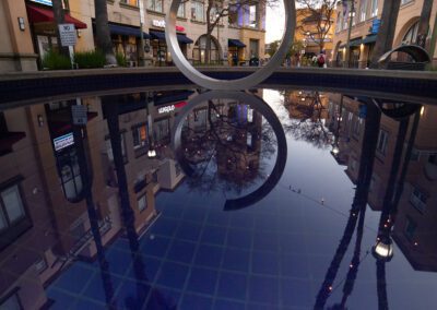 Reflective pool at Fruitvale Village in Oakland, CA